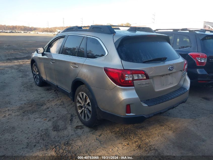 2016 Subaru Outback 3.6R Limited VIN: 4S4BSENC4G3326276 Lot: 40753068