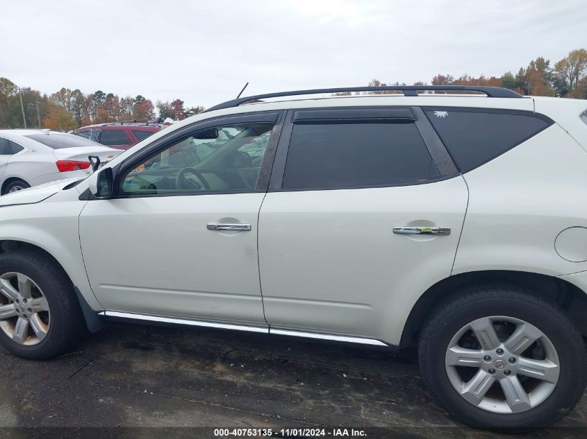 2006 Nissan Murano Sl VIN: JN8AZ08T66W428822 Lot: 40753135