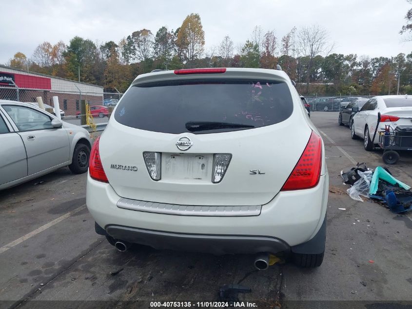 2006 Nissan Murano Sl VIN: JN8AZ08T66W428822 Lot: 40753135