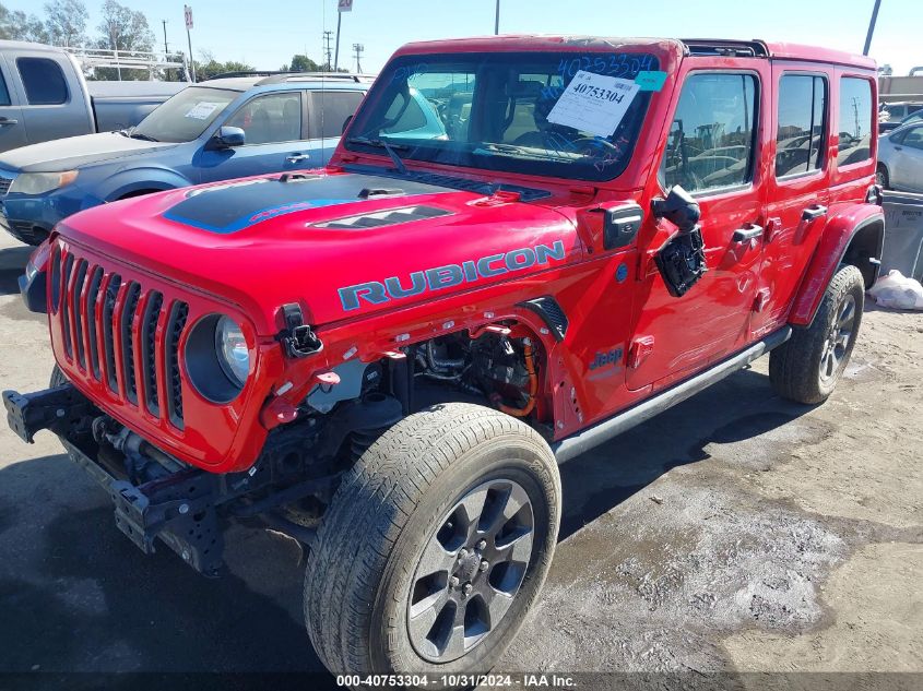 2022 Jeep Wrangler 4Xe Unlimited Rubicon 4X4 VIN: 1C4JJXR68NW228818 Lot: 40753304