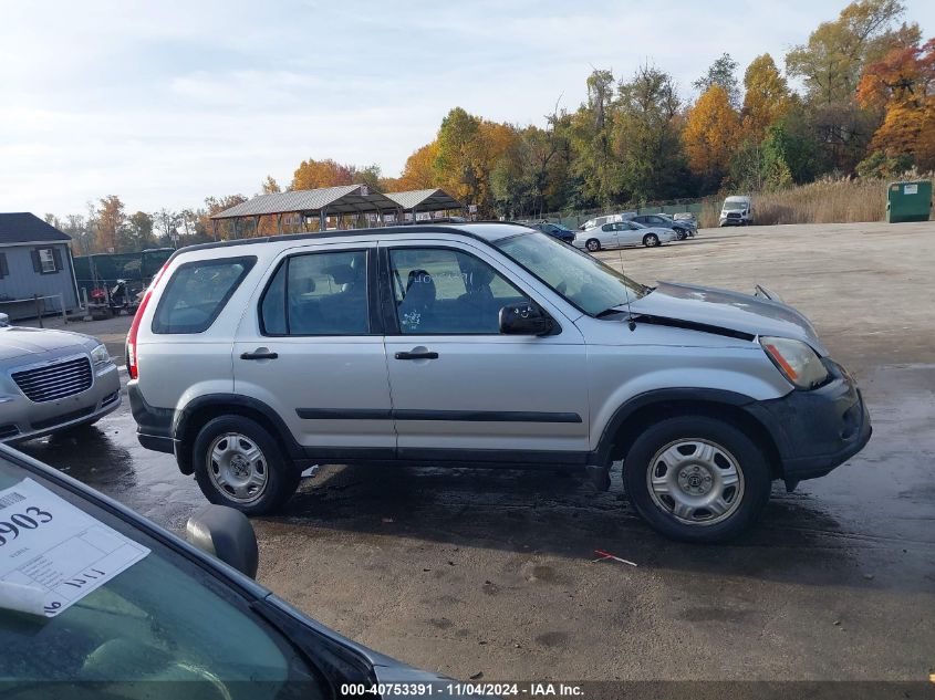 2006 Honda Cr-V Lx VIN: SHSRD68586U401801 Lot: 40753391