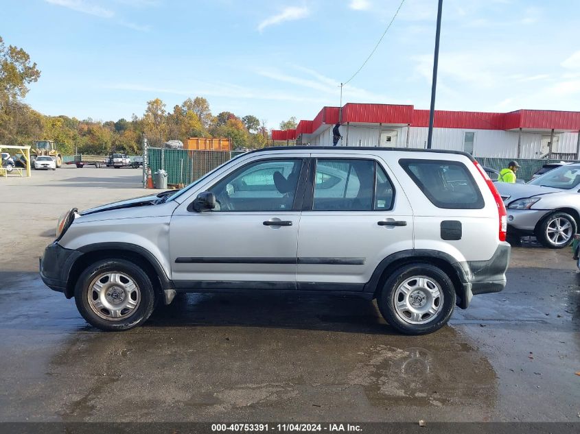 2006 Honda Cr-V Lx VIN: SHSRD68586U401801 Lot: 40753391