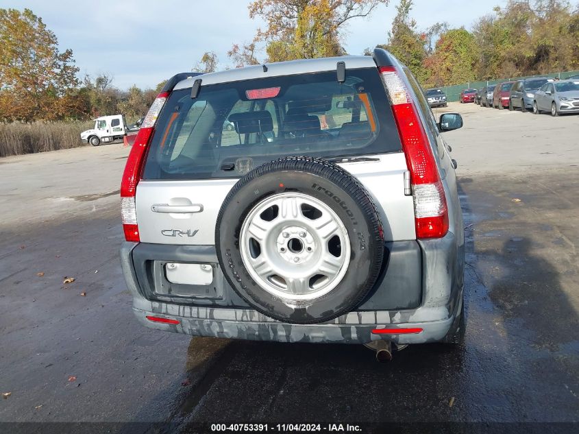 2006 Honda Cr-V Lx VIN: SHSRD68586U401801 Lot: 40753391