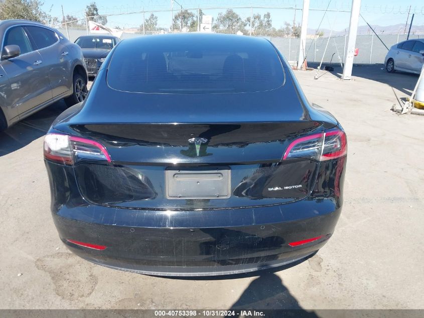 2021 Tesla Model 3 Long Range Dual Motor All-Wheel Drive VIN: 5YJ3E1EB5MF096519 Lot: 40753398