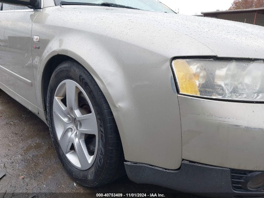 2004 Audi A4 3.0 VIN: WAULT68E74A140213 Lot: 40753409