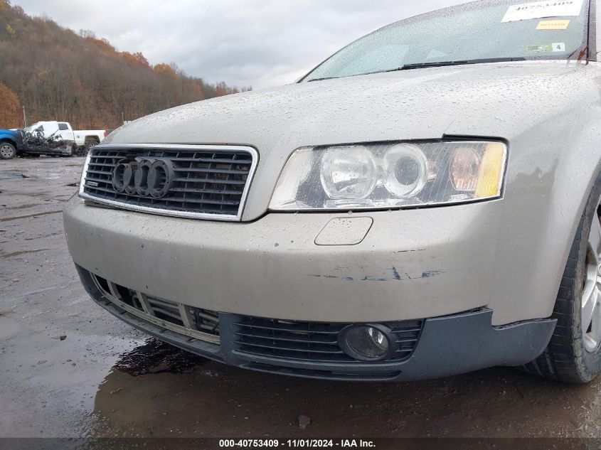 2004 Audi A4 3.0 VIN: WAULT68E74A140213 Lot: 40753409