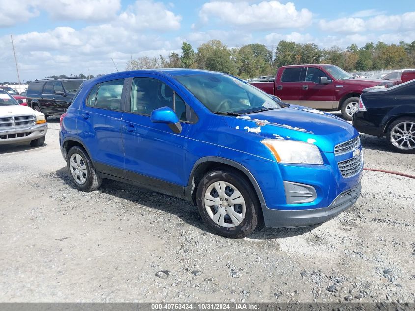 2016 Chevrolet Trax 1Ls VIN: KL7CJKSB6GB647809 Lot: 40753434