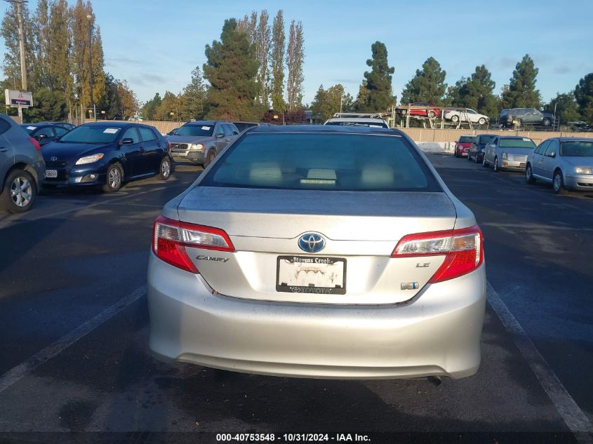 2013 Toyota Camry Hybrid Le VIN: 4T1BD1FK9DU066178 Lot: 40753548