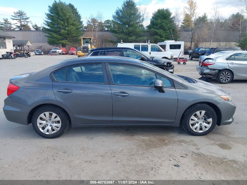 2012 Honda Civic Lx VIN: 2HGFB2F59CH558160 Lot: 40753587