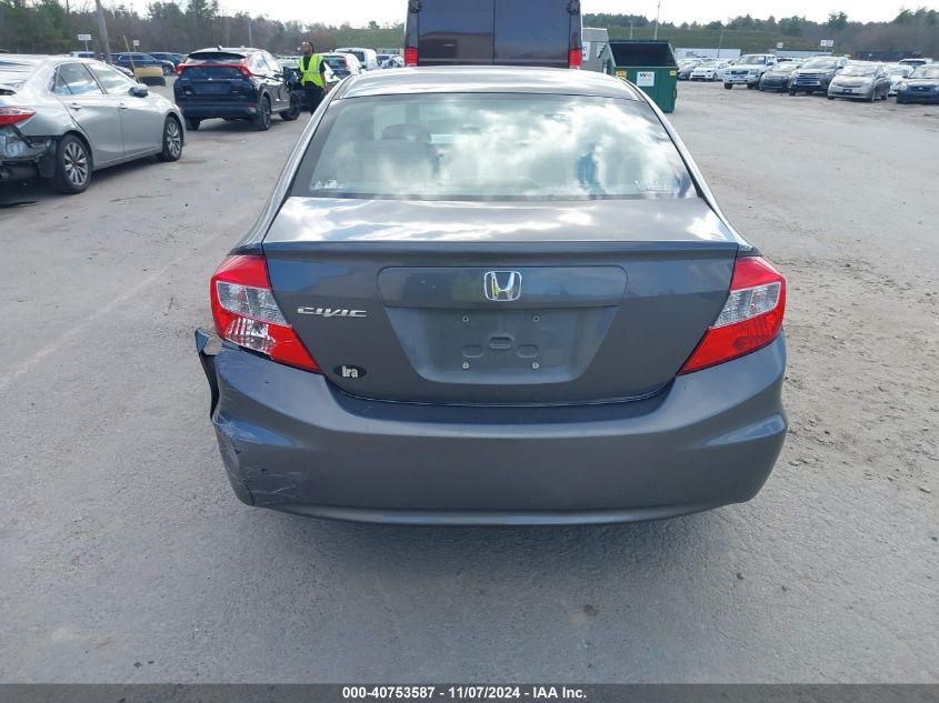 2012 Honda Civic Lx VIN: 2HGFB2F59CH558160 Lot: 40753587