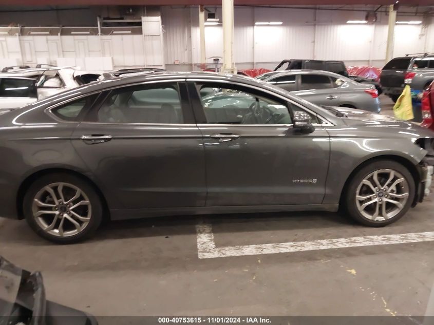 2019 Ford Fusion Hybrid Titanium VIN: 3FA6P0RU2KR260159 Lot: 40753615