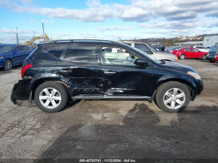 2006 Nissan Murano Sl VIN: JN8AZ08W16W502481 Lot: 40753761