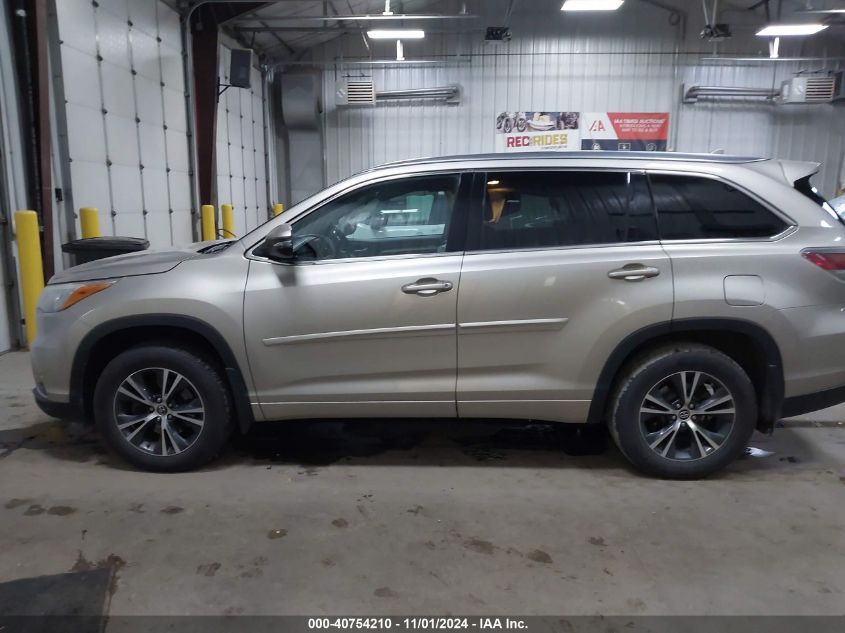 2016 Toyota Highlander Xle V6 VIN: 5TDJKRFH8GS277888 Lot: 40754210