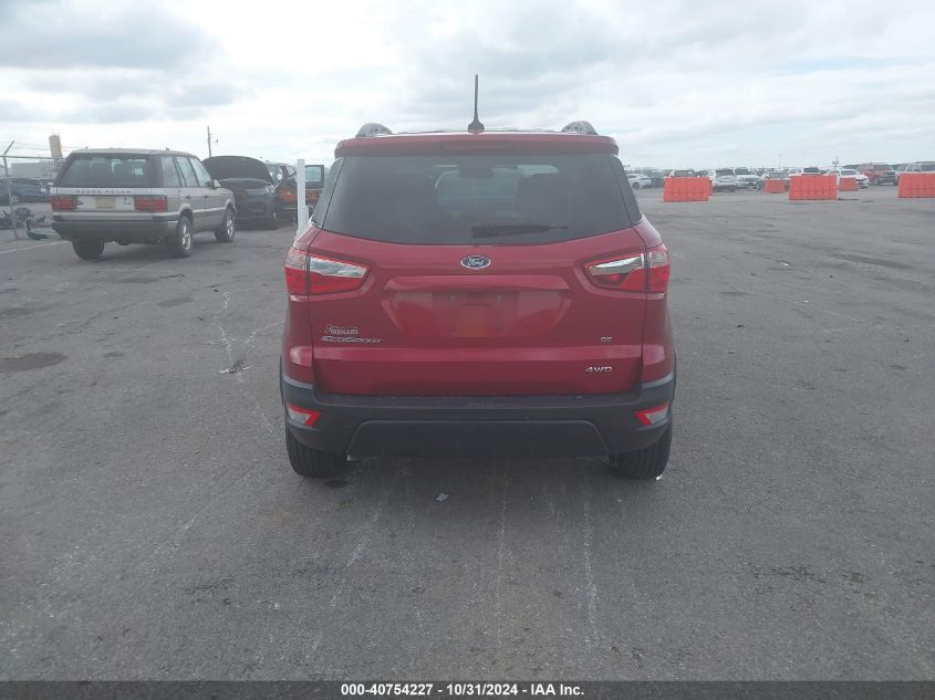 2018 Ford Ecosport Se VIN: MAJ6P1UL1JC199825 Lot: 40754227