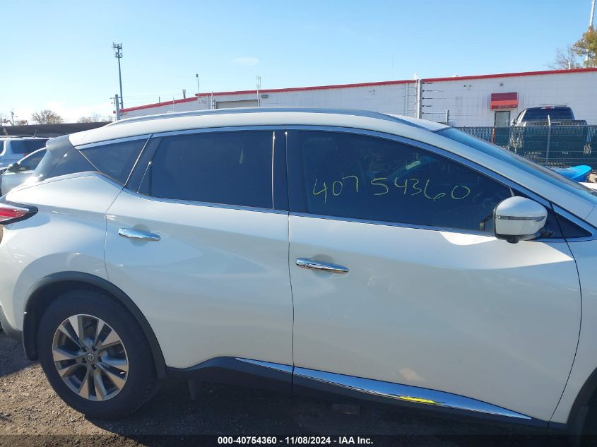 2018 Nissan Murano Sl VIN: 5N1AZ2MH1JN125613 Lot: 40754360