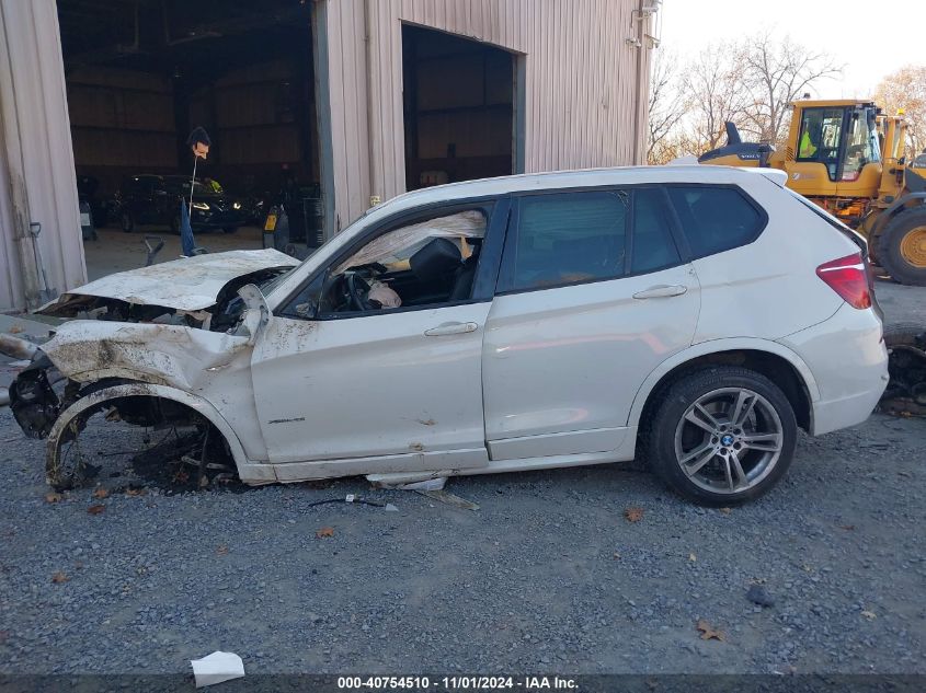 2013 BMW X3 xDrive28I VIN: 5UXWX9C57D0D02443 Lot: 40754510