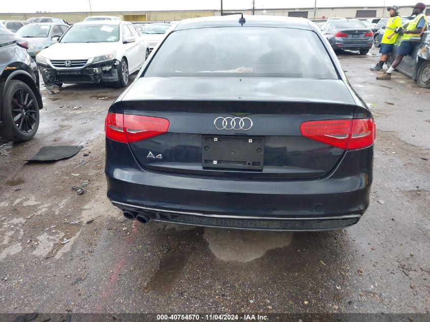 2014 Audi A4 2.0T Premium VIN: WAUAFAFL1EN041299 Lot: 40754570