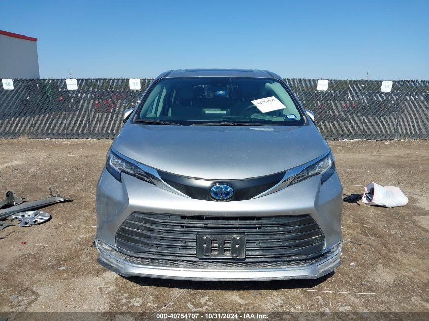 2022 Toyota Sienna Xle VIN: 5TDYRKEC2NS104274 Lot: 40754707