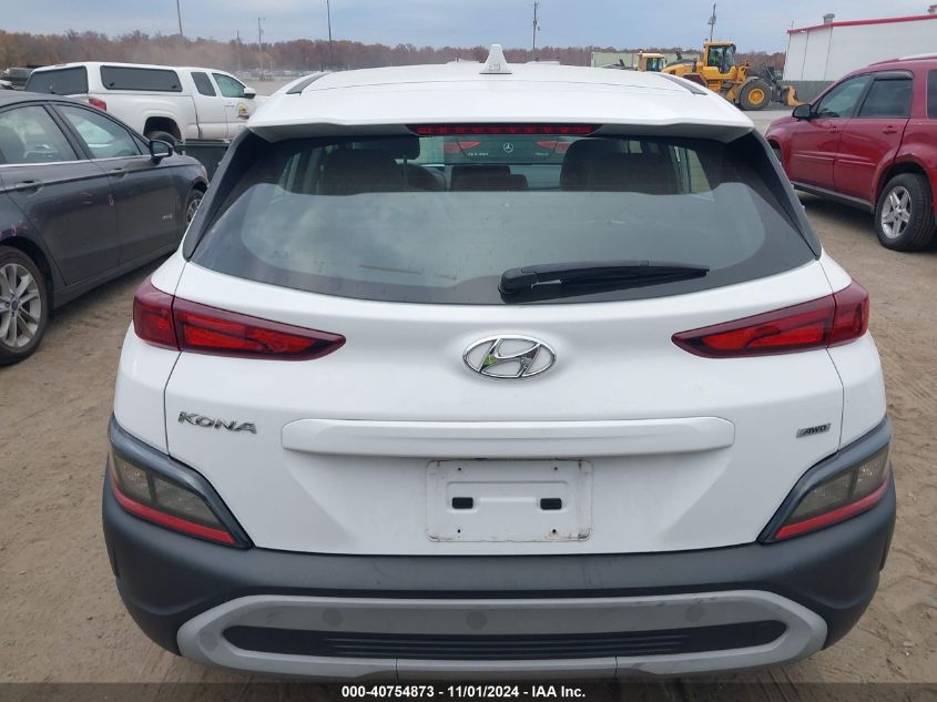 2022 Hyundai Kona Se VIN: KM8K2CAB1NU837226 Lot: 40754873