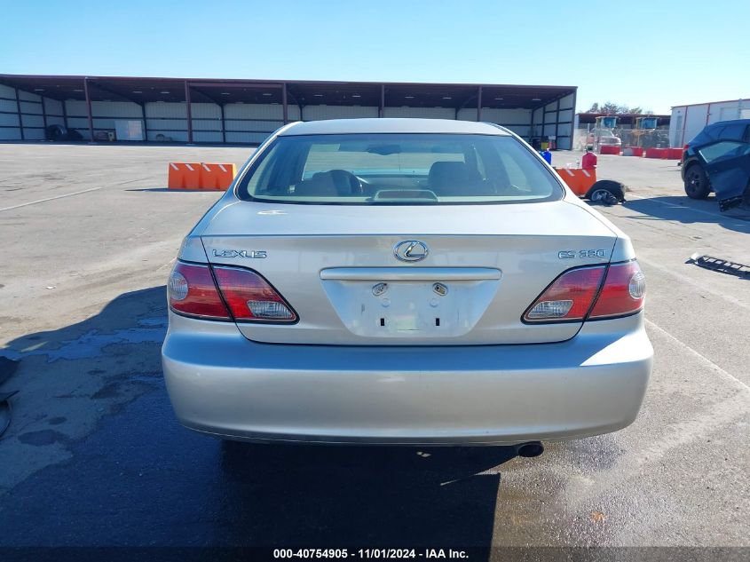 2004 Lexus Es 330 Base (A5) VIN: JTHBA30GX45013205 Lot: 40754905