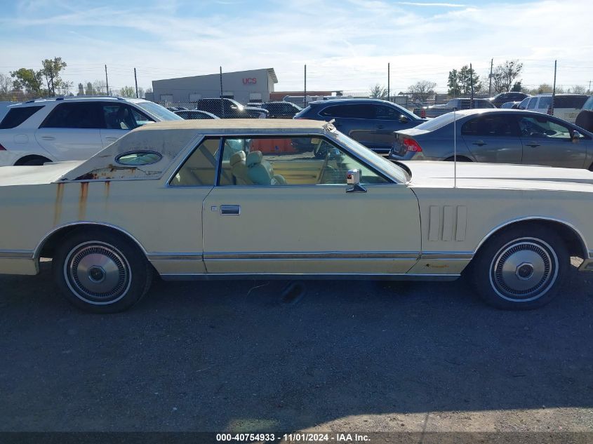 1978 Lincoln Continental VIN: 8Y89A907780 Lot: 40754933