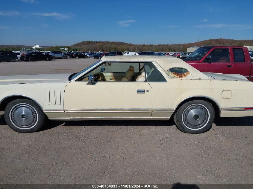 1978 Lincoln Continental VIN: 8Y89A907780 Lot: 40754933