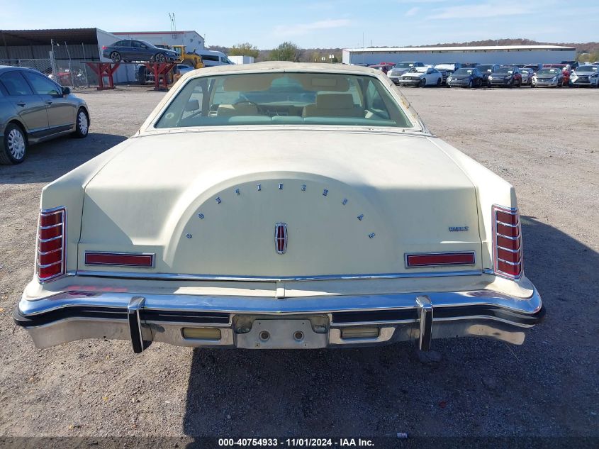 1978 Lincoln Continental VIN: 8Y89A907780 Lot: 40754933