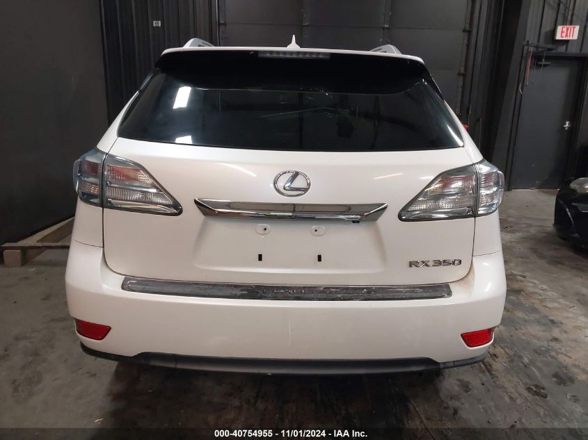 2012 Lexus Rx 350 VIN: 2T2BK1BA5CC136502 Lot: 40754955