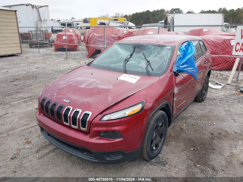 2016 Jeep Cherokee Sport VIN: 1C4PJLAB5GW233540 Lot: 40755010