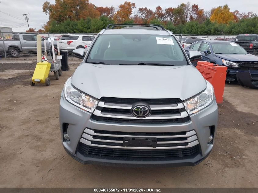 2019 Toyota Highlander Xle VIN: 5TDJZRFH7KS586319 Lot: 40755072