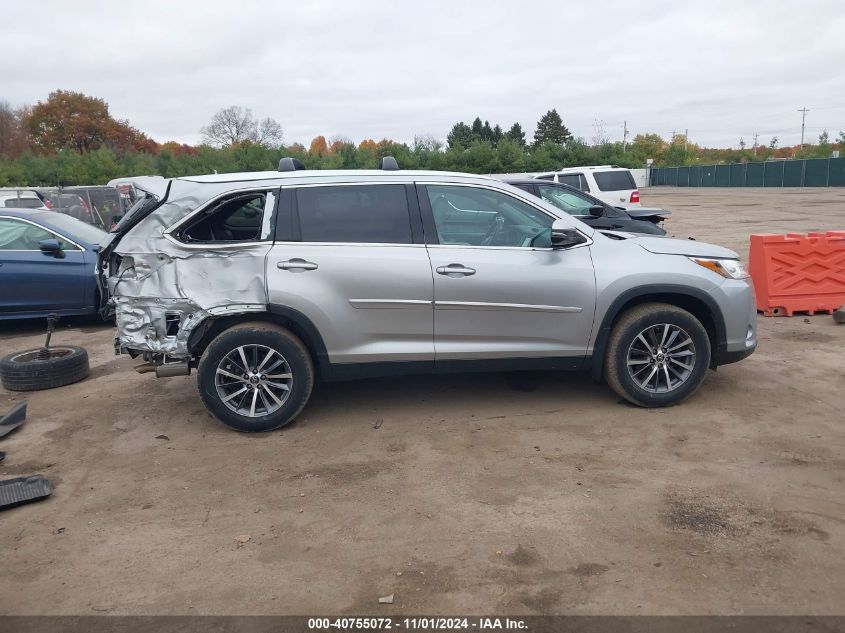 2019 Toyota Highlander Xle VIN: 5TDJZRFH7KS586319 Lot: 40755072