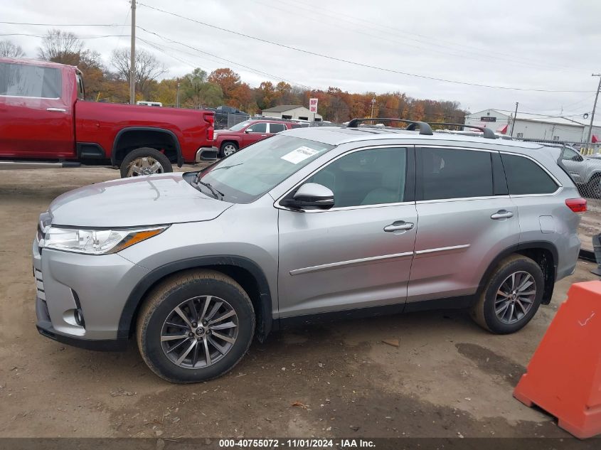 2019 Toyota Highlander Xle VIN: 5TDJZRFH7KS586319 Lot: 40755072