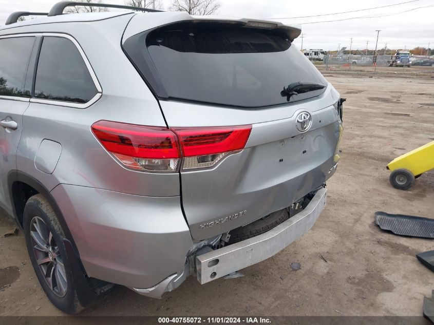 2019 Toyota Highlander Xle VIN: 5TDJZRFH7KS586319 Lot: 40755072