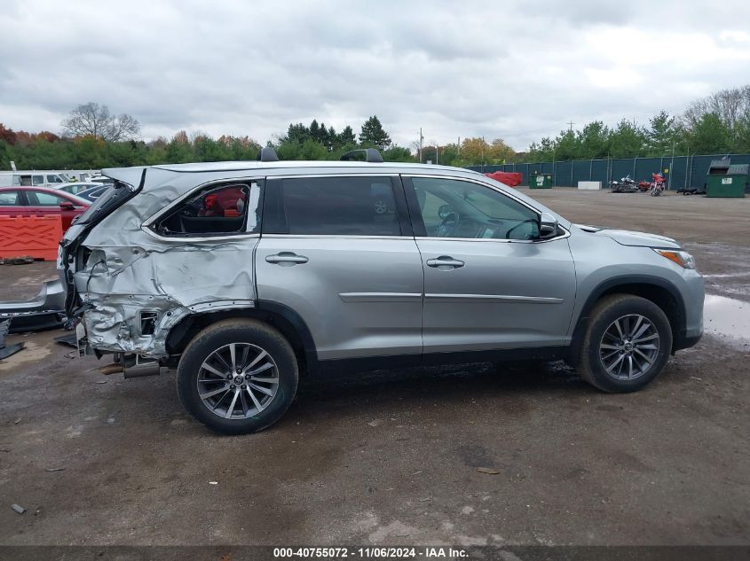 2019 Toyota Highlander Xle VIN: 5TDJZRFH7KS586319 Lot: 40755072