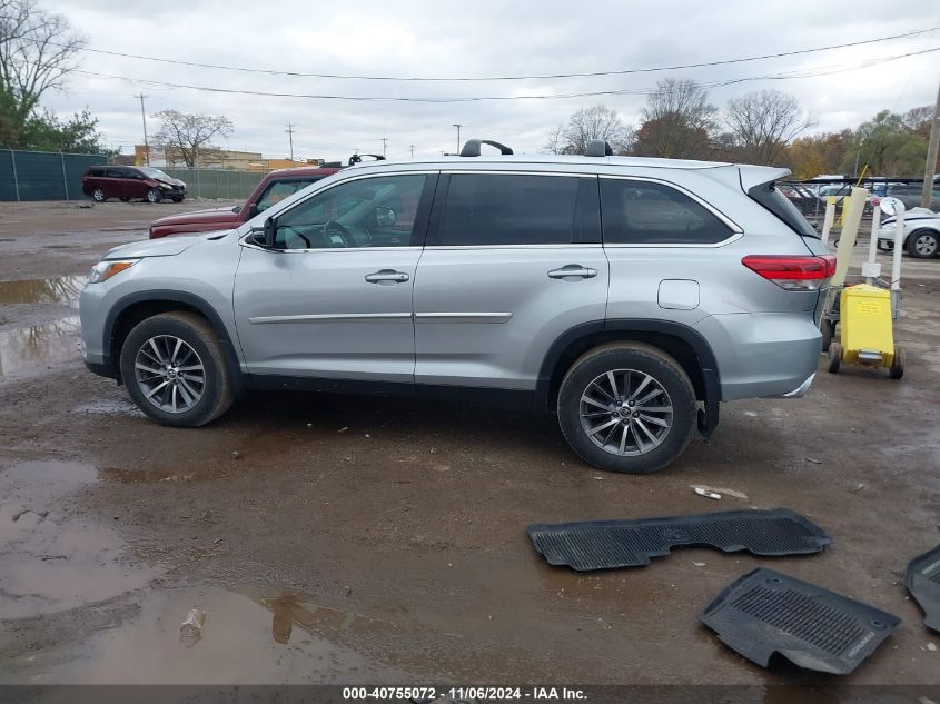 2019 Toyota Highlander Xle VIN: 5TDJZRFH7KS586319 Lot: 40755072