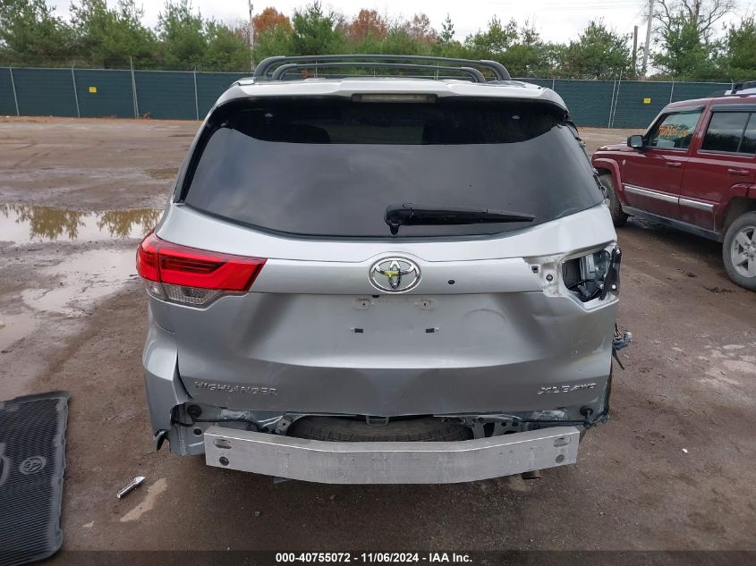 2019 Toyota Highlander Xle VIN: 5TDJZRFH7KS586319 Lot: 40755072