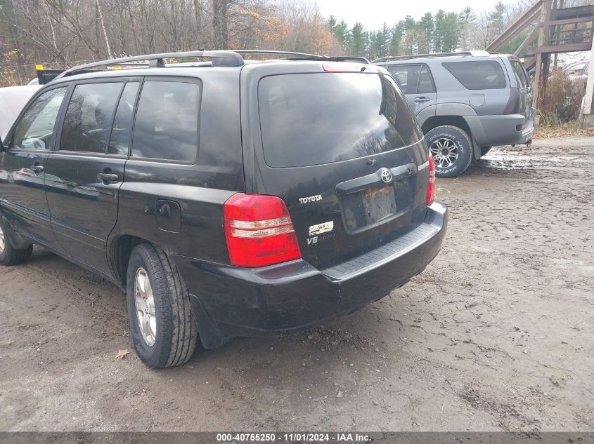 2003 Toyota Highlander V6 VIN: JTEHF21A030158293 Lot: 40755250