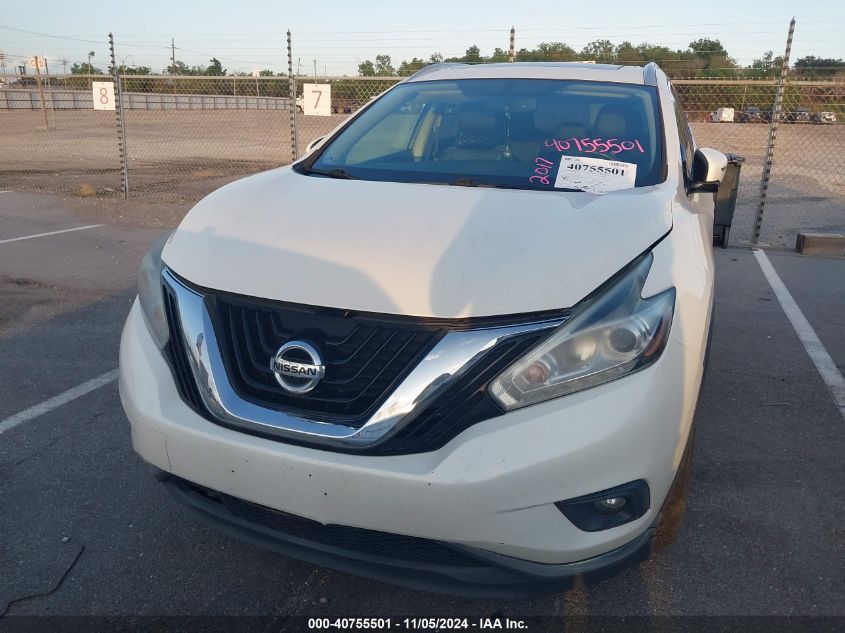 2017 Nissan Murano Platinum VIN: 5N1AZ2MG1HN105721 Lot: 40755501