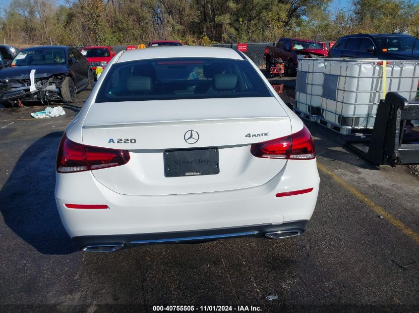 2019 Mercedes-Benz A 220 4Matic VIN: WDD3G4FB4KW025207 Lot: 40755505