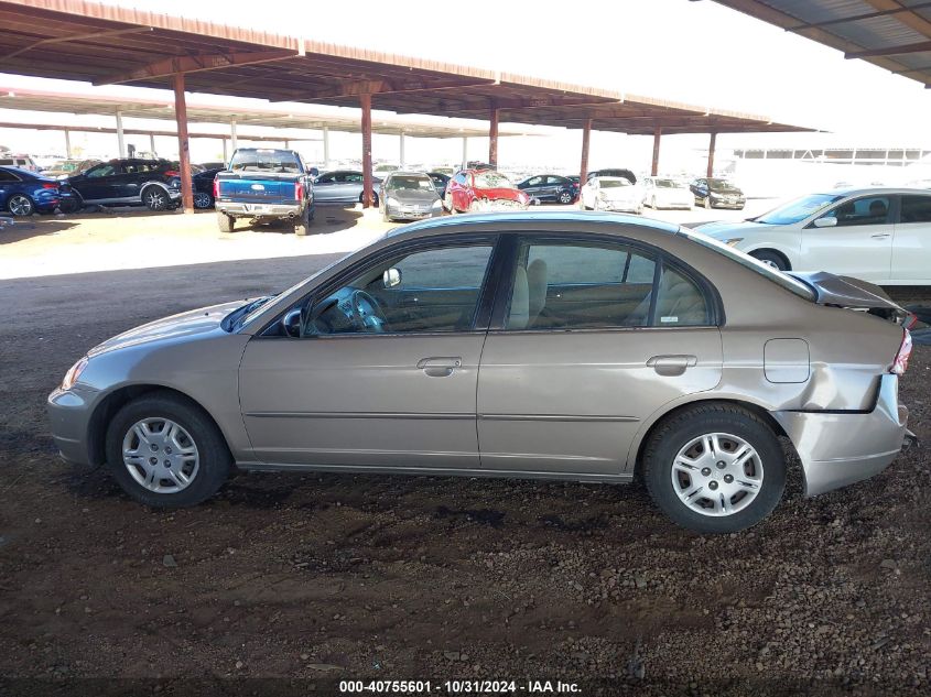 2002 Honda Civic Lx VIN: 2HGES16512H562174 Lot: 40755601