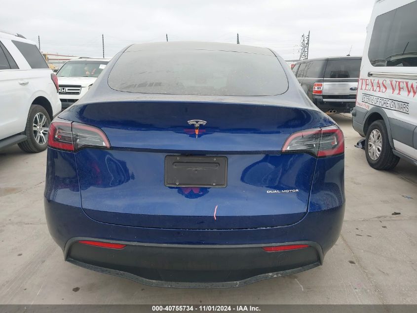 2024 Tesla Model Y Long Range Dual Motor All-Wheel Drive VIN: 7SAYGAEE7RF102521 Lot: 40755734