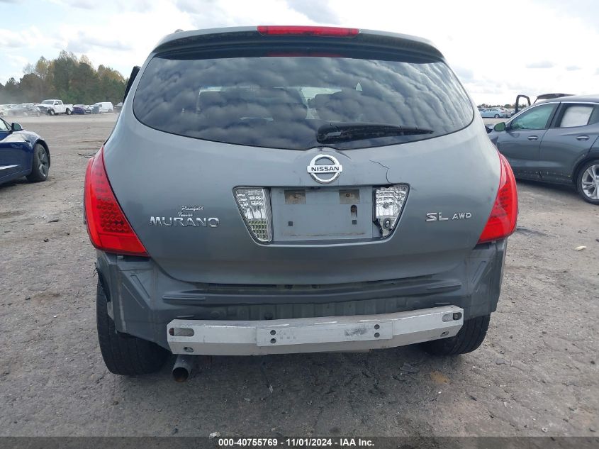 2007 Nissan Murano Sl VIN: JN8AZ08W07W603402 Lot: 40755769