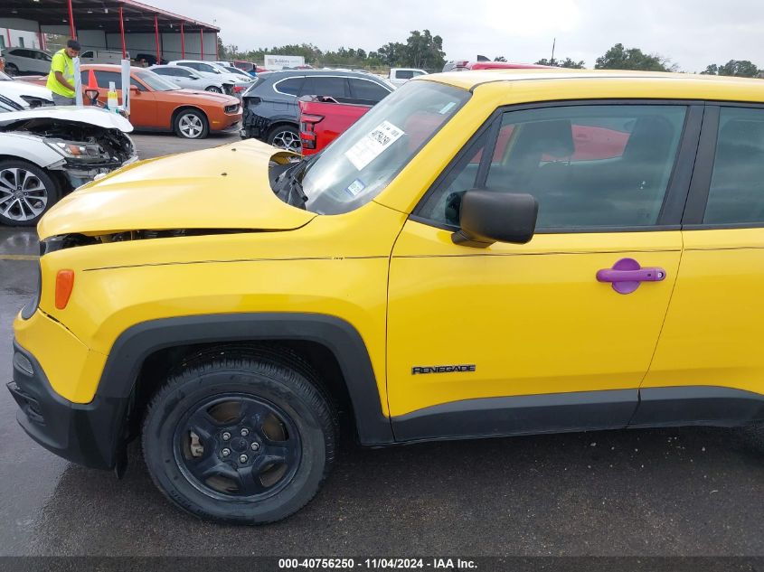 2018 Jeep Renegade Sport Fwd VIN: ZACCJAAB4JPG81503 Lot: 40756250