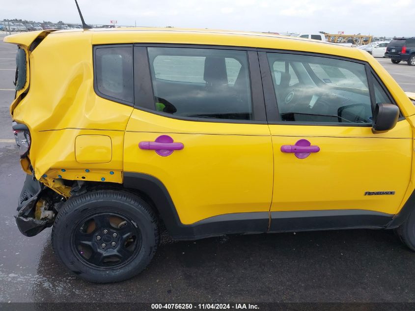 2018 Jeep Renegade Sport Fwd VIN: ZACCJAAB4JPG81503 Lot: 40756250