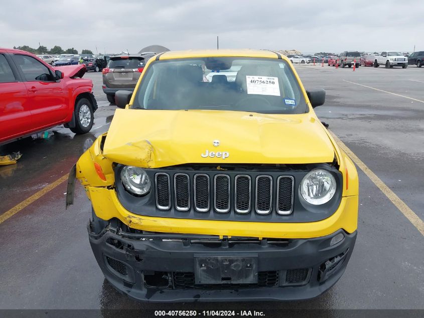 2018 Jeep Renegade Sport Fwd VIN: ZACCJAAB4JPG81503 Lot: 40756250