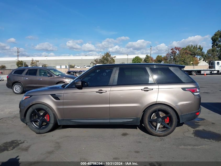 2016 Land Rover Range Rover Sport 3.0L V6 Supercharged Se VIN: SALWG2VF6GA566692 Lot: 40756394