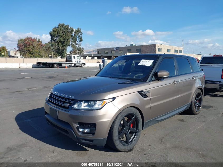 2016 Land Rover Range Rover Sport 3.0L V6 Supercharged Se VIN: SALWG2VF6GA566692 Lot: 40756394