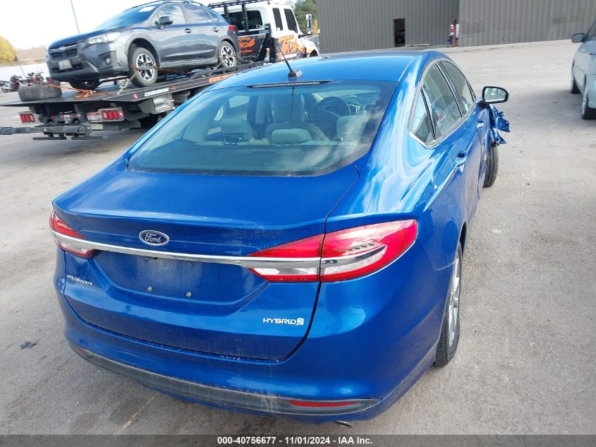 2017 Ford Fusion Hybrid S VIN: 3FA6P0UU0HR151618 Lot: 40756677