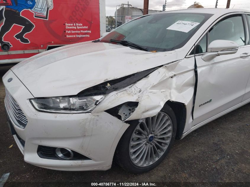 2013 Ford Fusion Hybrid Titanium VIN: 3FA6P0RU5DR292154 Lot: 40756774