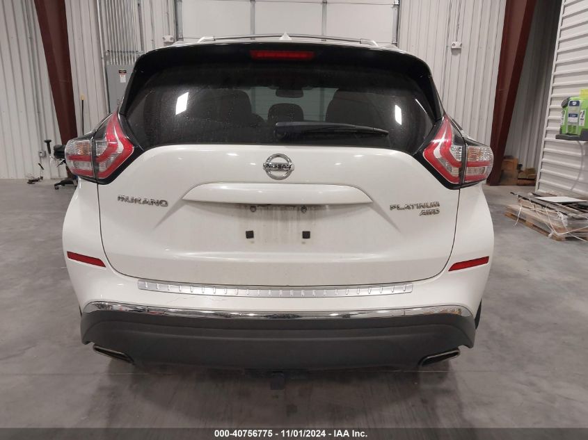 2015 Nissan Murano Platinum VIN: 5N1AZ2MHXFN234496 Lot: 40756775